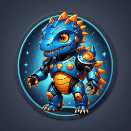 Cyber Dino badge 8