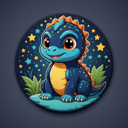 Night Dino badge 2